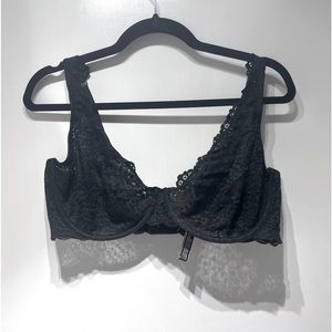 Victoria Secret Bra black lace unlined 40DD
